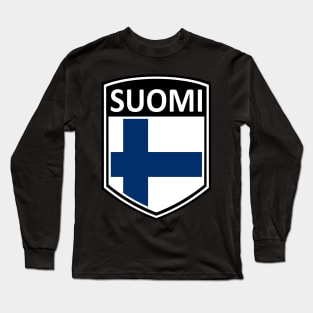 Flag Shield - Suomi Long Sleeve T-Shirt